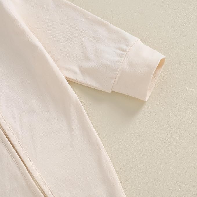 Infant Baby Girl Ruffled Cotton Footies Footed Overall Romper with Hat Toddler Baby Footed Jumpsuit