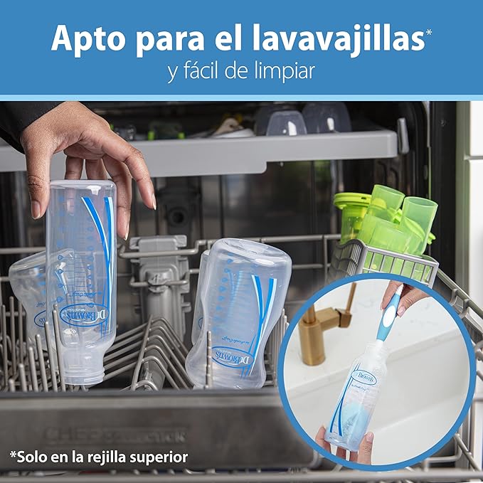 Dr. Brown’s Natural Flow Anti-Colic Options+ Narrow Breast to Bottle Pump & Store Feeding Set with Slow Flow Nipples, Baby Bottle Travel Caps and 100% Silicone HappyPaci One-Piece Pacifier, Blue