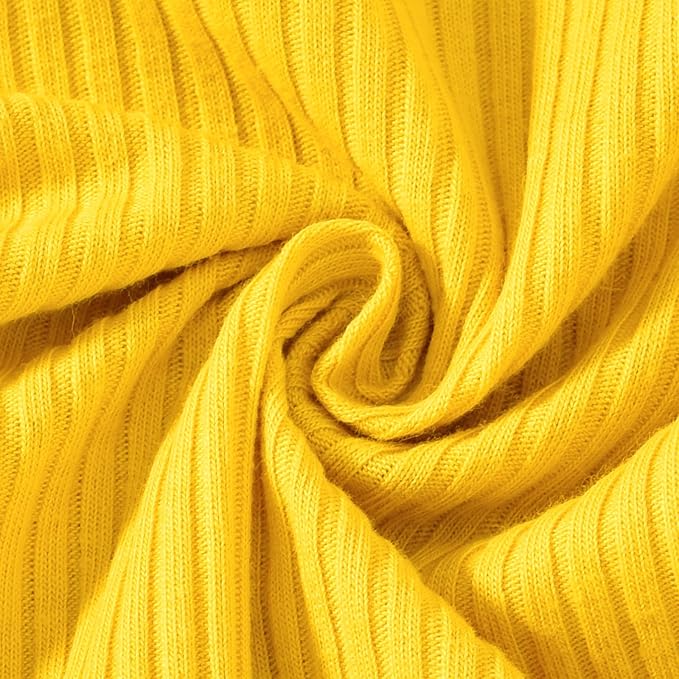 Aalizzwell Preemie Newborn Infant Baby Girls Clothes Ribbed Romper Bodysuit Pants Set Fall Winter Outfits