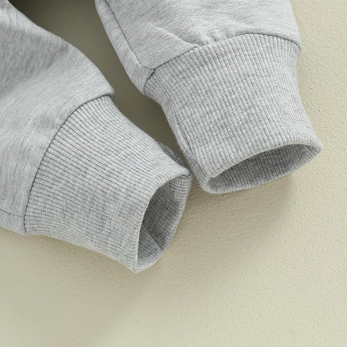 allshope Newborn Baby Boy Girl Fall Outfit Romper Long Sleeve Hooded Solid Zipper Onesie Jumpsuit Bodysuit Infant Clothes