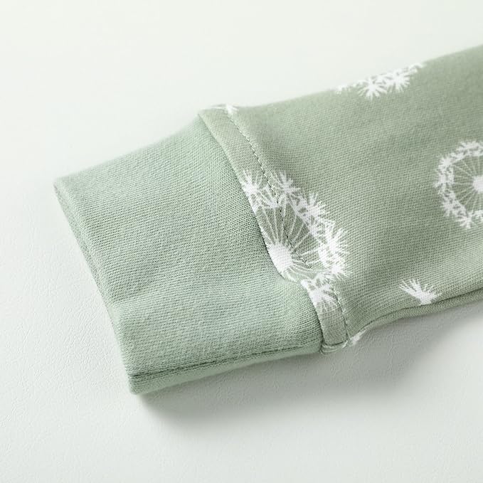 Owlivia Organic Cotton Baby Boy Girl Zip up Sleep 'N Play Pjs, Footless, Long Sleeve