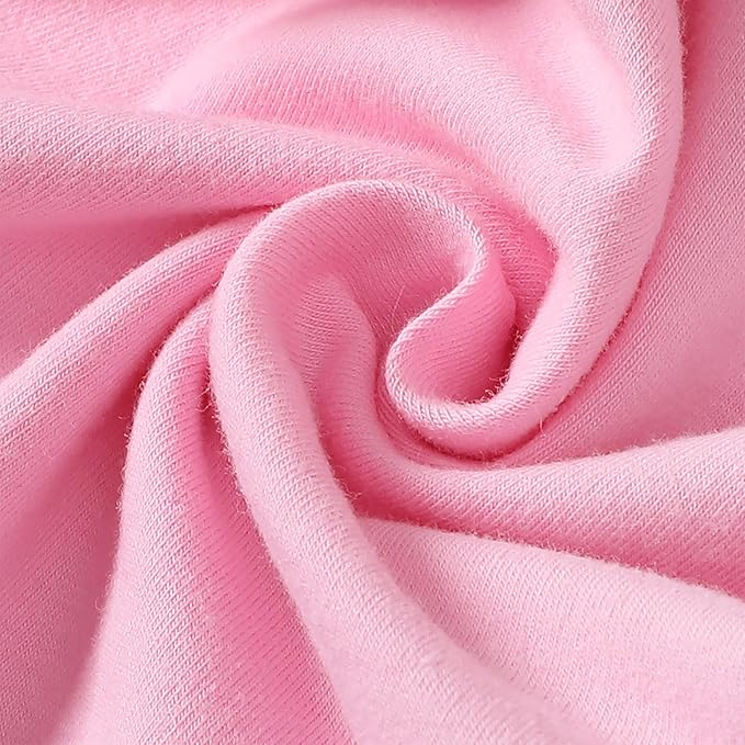 LYSMuch Baby Girls Ruffle Long Sleeve Bodysuit Infant Solid Color Top Jumpsuit Clothes