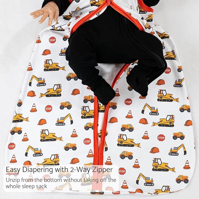 LollyBanks Sleep Sack, 100% Cotton Neutral Baby Sacks, 0.5 TOG Sleep Sacks Lightweight with 2-Way Zipper