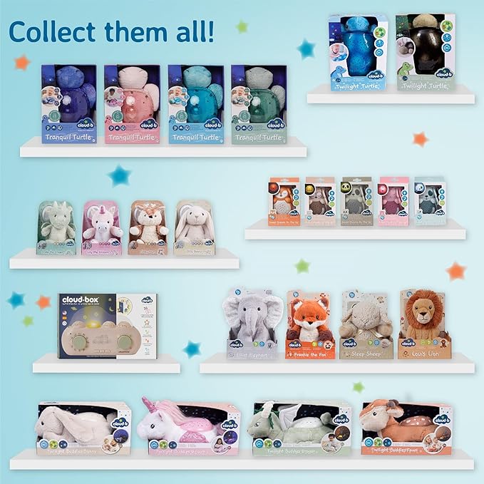 Cloud b Sound Machine with White Noise Soothing Sounds | Cuddly Stuffed Animal | Adjustable Settings and Auto-Shutoff | Louis Lion Smart Sensor