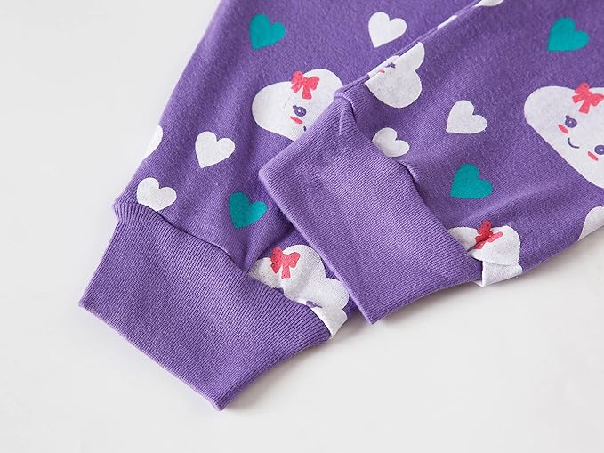 Babyroom Girls Matching Doll&Toddler 4 Piece Cotton Pajamas Toddler Christmas Sleepwear