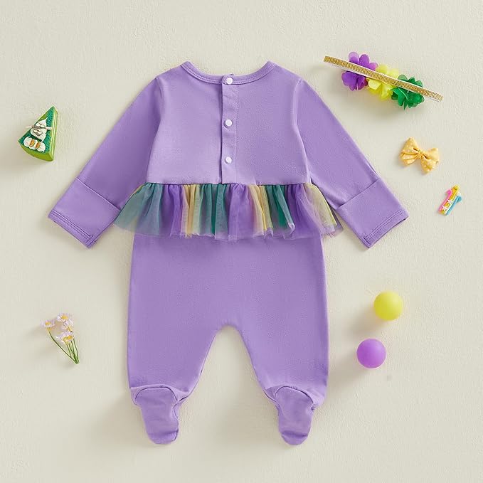 Twopumpkin My First Easter Outfit Baby Girl Newborn Bunny Onesie Ruffle Tulle Tutu Dress Romper Hooded Jumpsuit With Ear