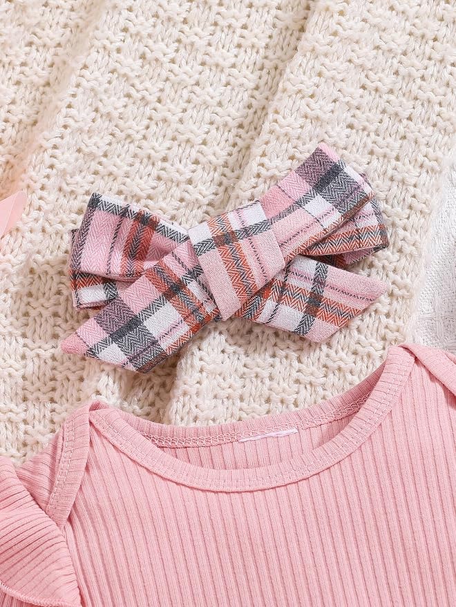 Baby Girl Clothes Newborn Infant Outfits Cute Summer Clothes Spring Romper Set+Hat+Headband