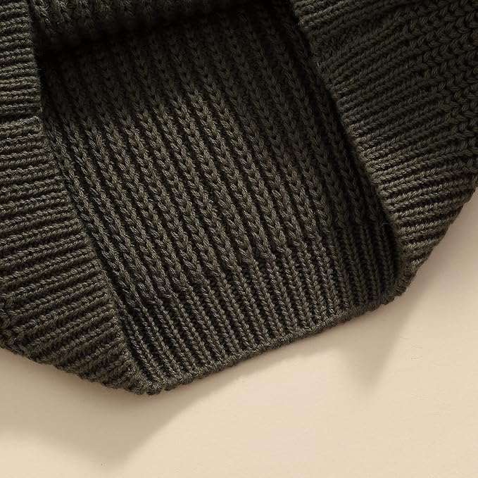 Newborn Baby Boy Girl Knit Sweater Long Sleeve Solid Winter Warm Sweatshirt Top Outfit Infant Toddler Fall Clothes