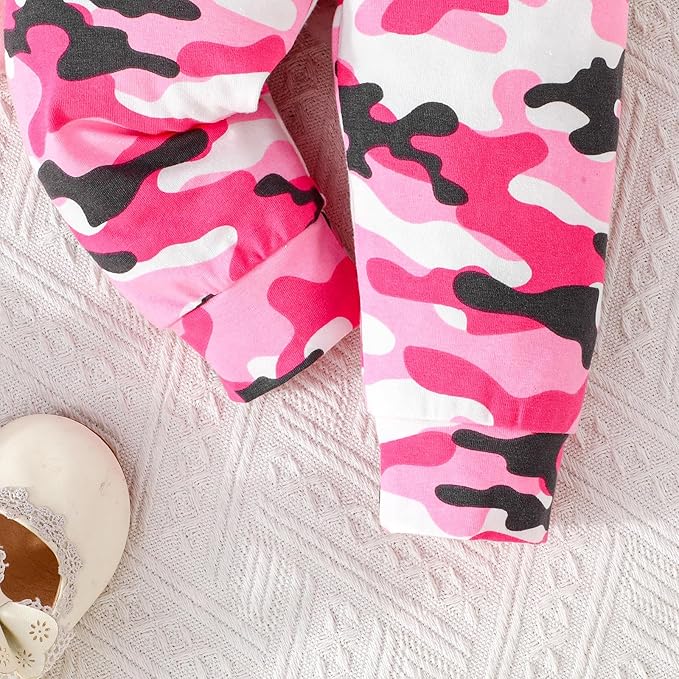 GDTOGRT Newborn Baby Girl Clothes Outfit Set Sweet Ruffle Romper, Pants and Headband 0 3 6 9 12 18 Months Infant Clothing