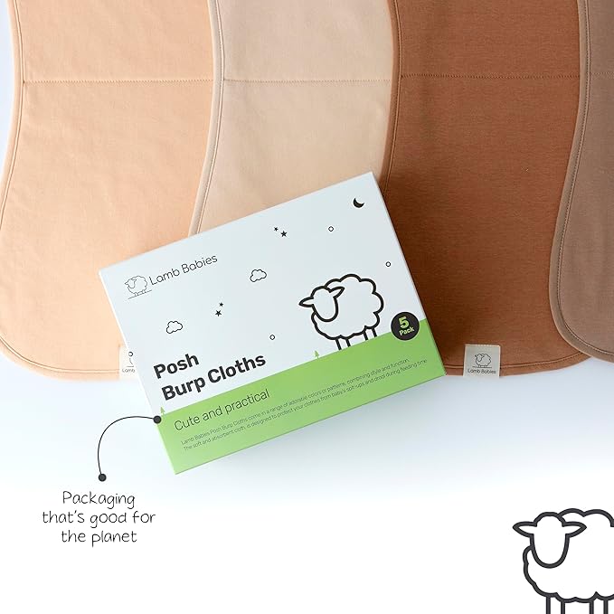 Posh Baby Cotton Burp Cloths, Absorbent, Lightweight, and Gentle Cotton for Mess-Free Moments, Baby Burp Cloths for Boys and Girls An Essential Addition to Every Parent's Diaper Bag