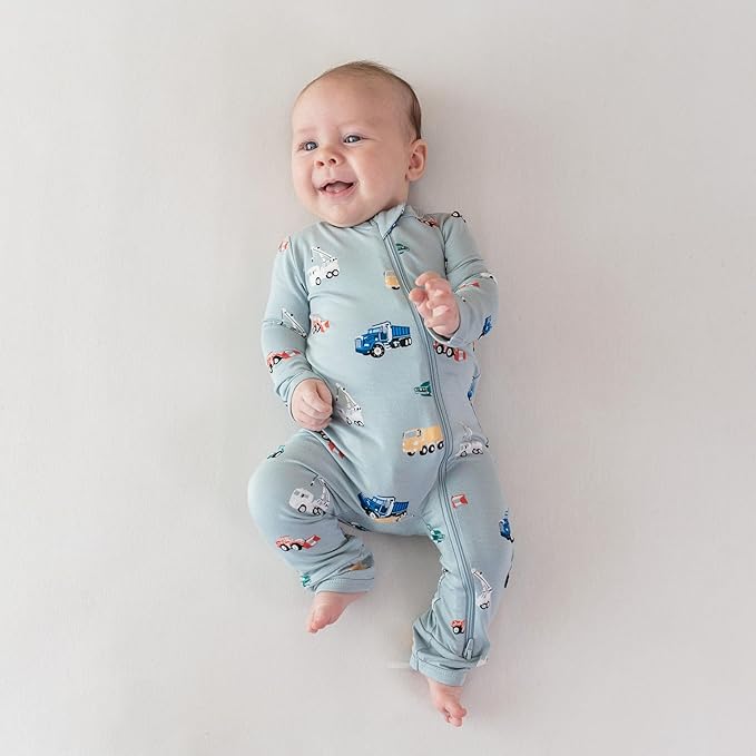 KYTE BABY Unisex Rayon Made From Bamboo Zippered Rompers 0-24 Months