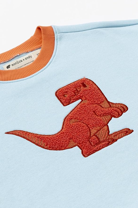 monica + andy Sporty Sweatsuit, 100% Organic Cotton Clothes for Boys & Girls, Outfit Sizes For Kids, Toddler & Infant