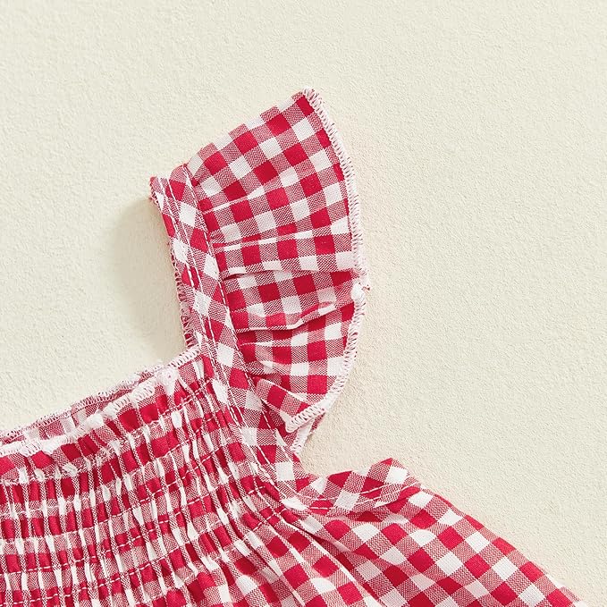 Mubineo Baby Girl Summer Clothes Cute Ruffle Tops Dress Shorts Outfits Set Infant Toddler Shrit Bloomers Princess Outfit