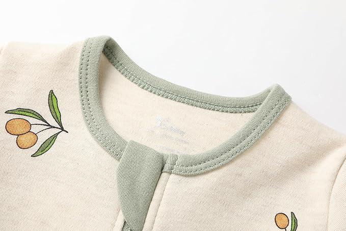 O2 BABY Baby Boys Girls Organic Cotton Zip-Front Sleeper Pajamas, Footed Sleep 'n Play