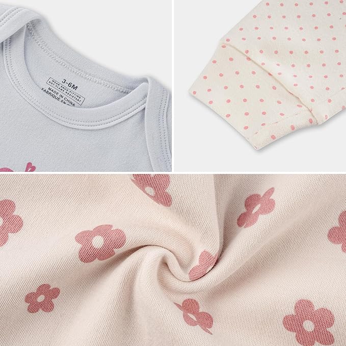 Baby Newborn Layette 10-Piece Clothing Sets Soft Cotton Bodysuits Pants Sets for Baby Boys Girls Toddler Unisex