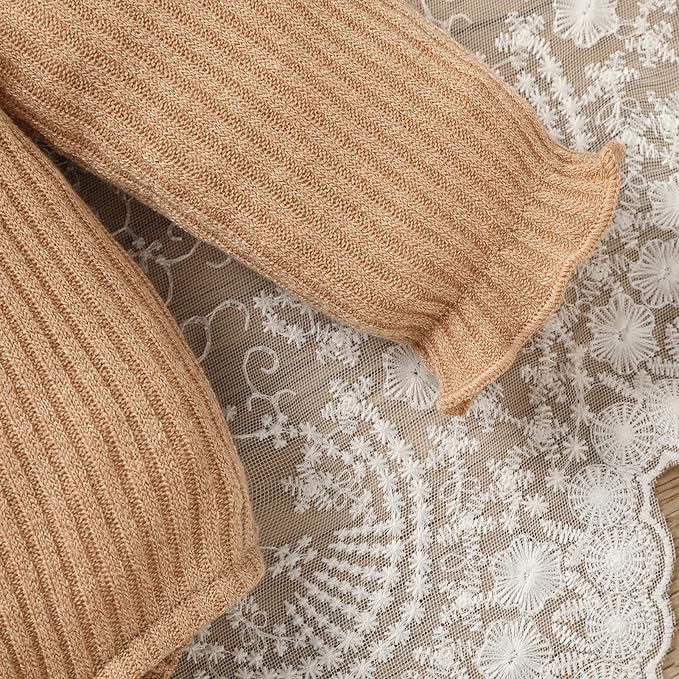 GRNSHTS Newborn Baby Girl Clothes Ruffle Rompers Toddler Fall Outfits for Girls Set Little Girl Fall Winter Clothing