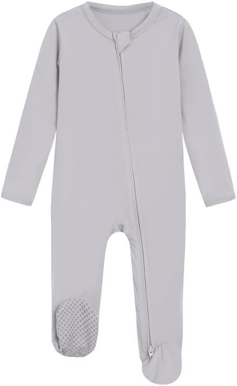 Baby Footie Romper Pajamas Unisex Newborn Infant Pjs Soft Rompers Viscose from Bamboo Sleepwear