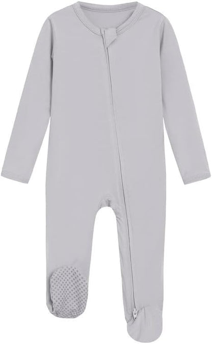 Baby Footie Romper Pajamas Unisex Newborn Infant Pjs Soft Rompers Viscose from Bamboo Sleepwear