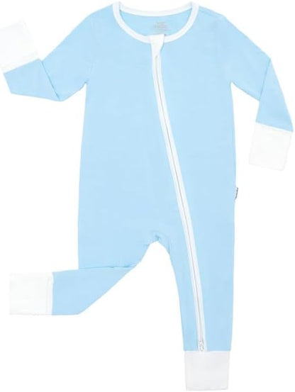 Baby Zippered Rompers Newborn Pajamas Sleepers Long Sleeve Jumpsuits Infant Zipper Romper-Viscose from Bamboo