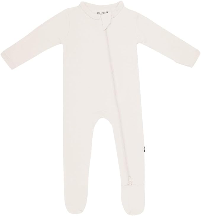 KYTE BABY Unisex Zipper Closure Footies, Rayon Made From Bamboo, 0-24 Months