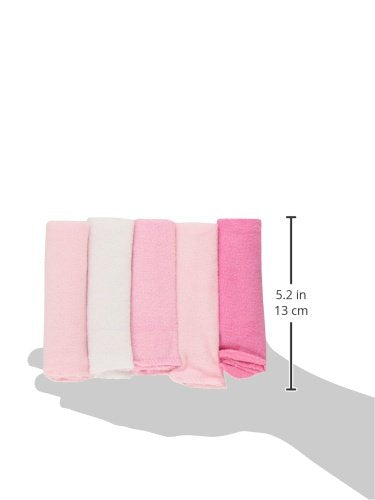 Spasilk Baby Washcloth Wipes Set for Newborn Boys and Girls, Soft Terry, Pack of 10, Pink