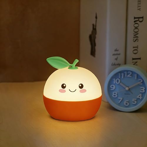 Tangerine Night Light,Cute Orange Sleep Light,Night Light for Kids,Charming lamp Decoration for Children's Rooms, Delightful Gifts for Baby Boys and Girls, Christmas Presents