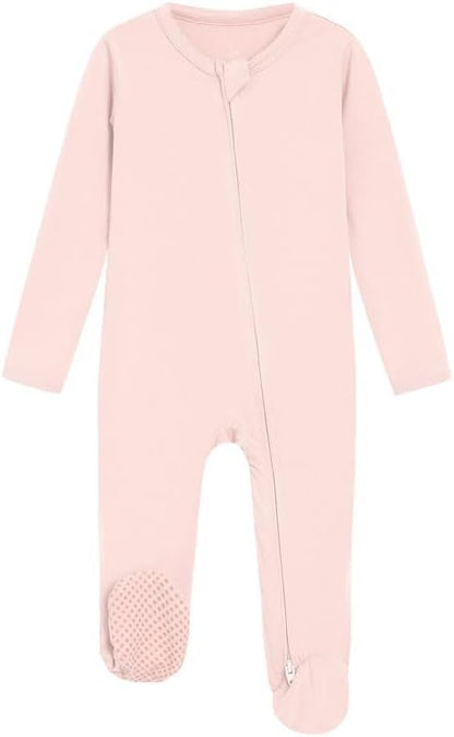 Baby Footie Romper Pajamas Unisex Newborn Infant Pjs Soft Rompers Viscose from Bamboo Sleepwear