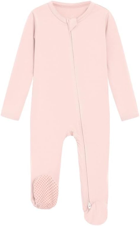 Baby Footie Romper Pajamas Unisex Newborn Infant Pjs Soft Rompers Viscose from Bamboo Sleepwear