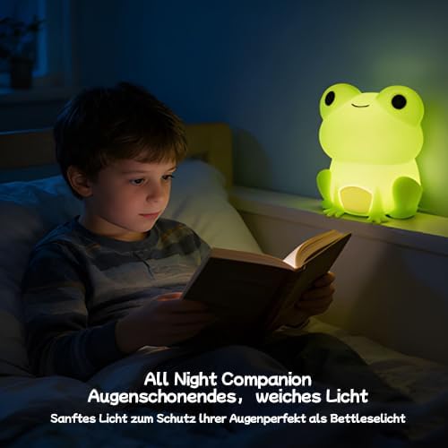 Frog Night Light,Cute Night Light for Kid，Cute Frog lamp,Best Bedroom Bedside Decor Christmas Birthday Gift for Boy Girl Toddler