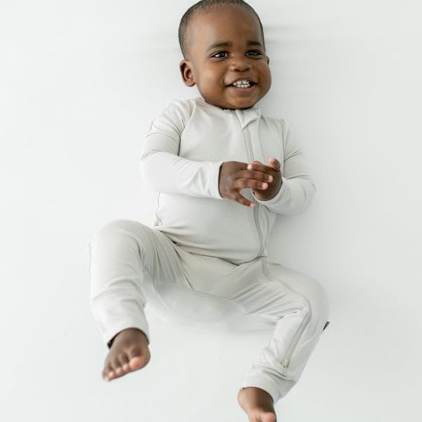KYTE BABY Unisex Rayon Made From Bamboo Zippered Rompers 0-24 Months