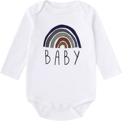 Cnins Newborn Baby Bodysuit - Pregnancy Announcement & Infant Loss Gift, Coming Soon & Rainbow Design Coming Home Outfit