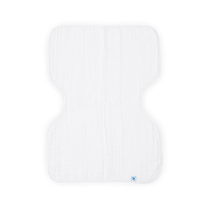 Little Unicorn Ultra-Absorbent Premium Burp Cloth | Soft on Baby's Skin | Larger Size | Ergonomic Design (White)