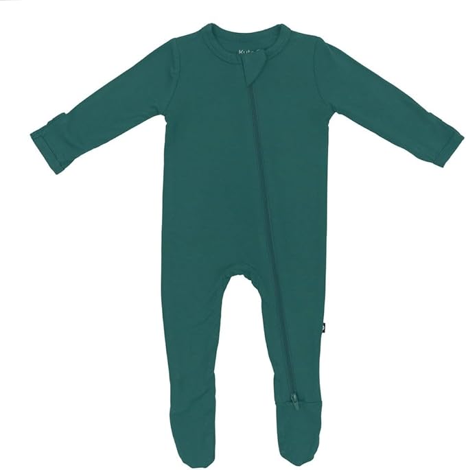 KYTE BABY Unisex Zipper Closure Footies, Rayon Made From Bamboo, 0-24 Months