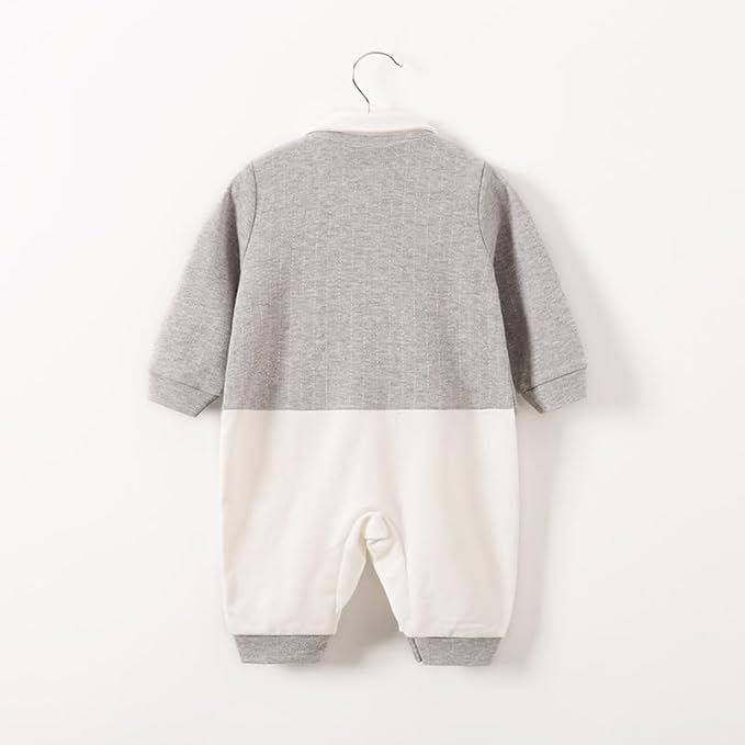 HUAANIUE Newborn Baby Boys Gentleman Romper One Piece Long Sleeve Bowtie Outfit Formal Wear Tuxedo Suit