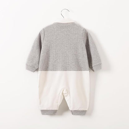 HUAANIUE Newborn Baby Boys Gentleman Romper One Piece Long Sleeve Bowtie Outfit Formal Wear Tuxedo Suit