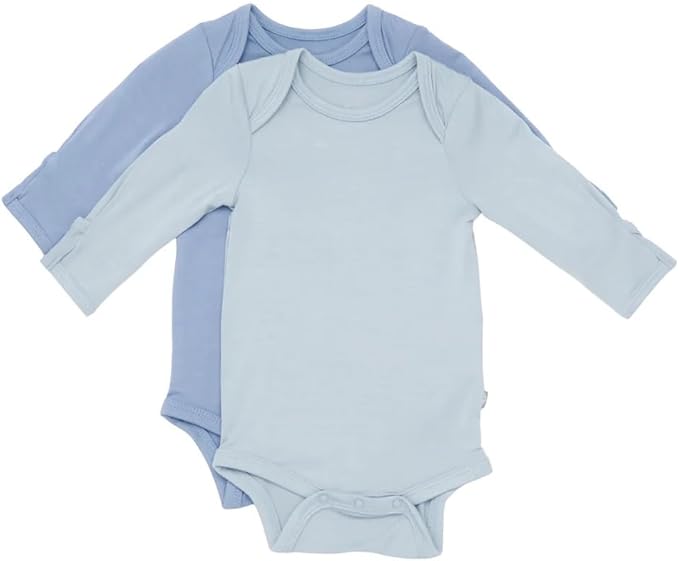 KYTE BABY Rayon made from Bamboo Long Sleeve Baby Bodysuits, 2-Pack