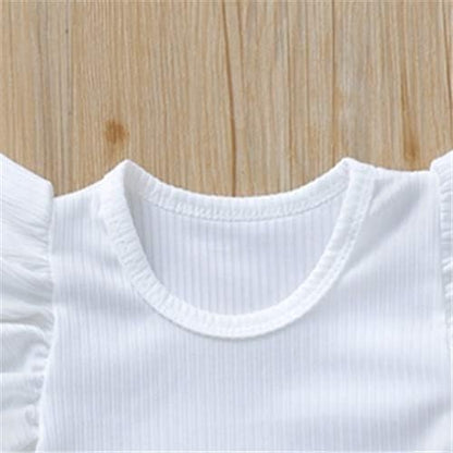 Newborn Infant Baby Girl Solid Ruffle Romper Bodysuit Jumpsuit Casual Clothes One Piece Outfit