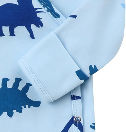 O2 BABY 100% Organic Cotton Kimono Gown with Mittens & Fold-Over Pouch