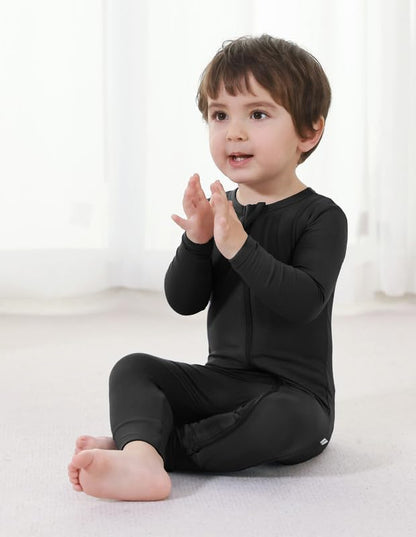 Baby Zippered Rompers Newborn Pajamas Sleepers Long Sleeve Jumpsuits Infant Zipper Romper-Viscose from Bamboo