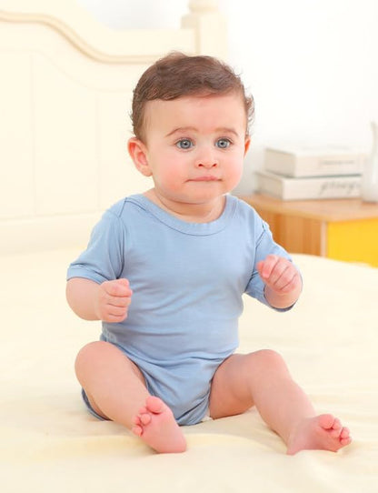 Jimonda Baby Bodysuits Rayon from Bamboo Short Sleeve Baby Boys Girls Rompers Soft Outfits Newborn Clothes