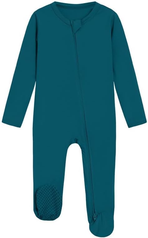 Baby Footie Romper Pajamas Unisex Newborn Infant Pjs Soft Rompers Viscose from Bamboo Sleepwear