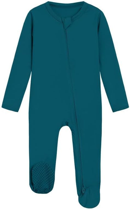 Baby Footie Romper Pajamas Unisex Newborn Infant Pjs Soft Rompers Viscose from Bamboo Sleepwear