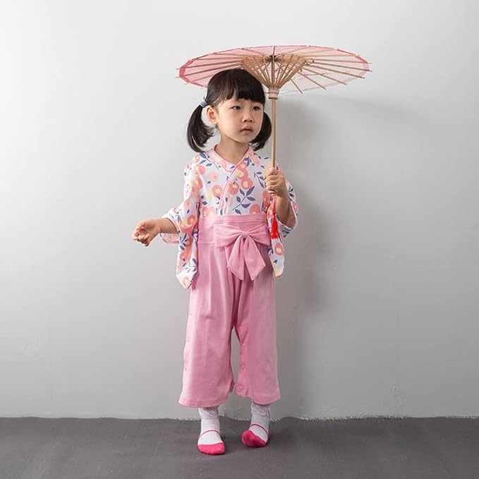 Baby Girl Kimono Romper Japanese Costumes Hakama Coverall Infant Samurai Outfits
