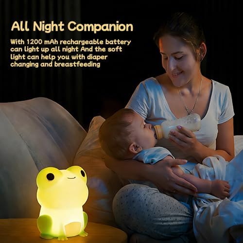 Frog Night Light,Cute Night Light for Kid，Cute Frog lamp,Best Bedroom Bedside Decor Christmas Birthday Gift for Boy Girl Toddler