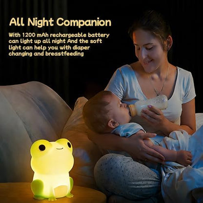 Frog Night Light,Cute Night Light for Kid，Cute Frog lamp,Best Bedroom Bedside Decor Christmas Birthday Gift for Boy Girl Toddler