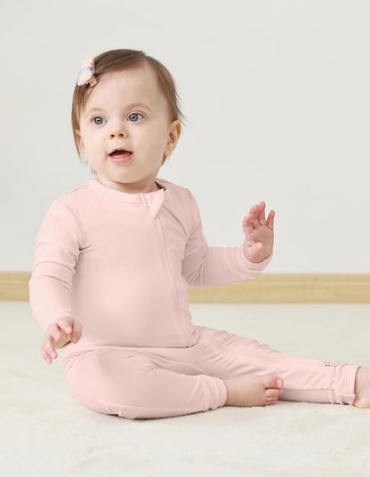 Baby Zippered Rompers Newborn Pajamas Sleepers Long Sleeve Jumpsuits Infant Zipper Romper-Viscose from Bamboo