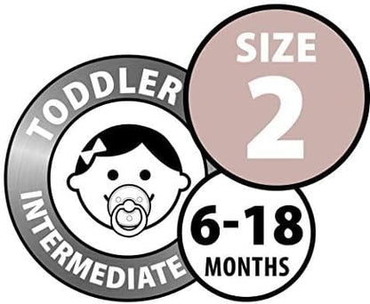 Bibs Colour Pacifier 2-Pack | BPA Free Soother, Round Nipple. Natural Rubber Latex,