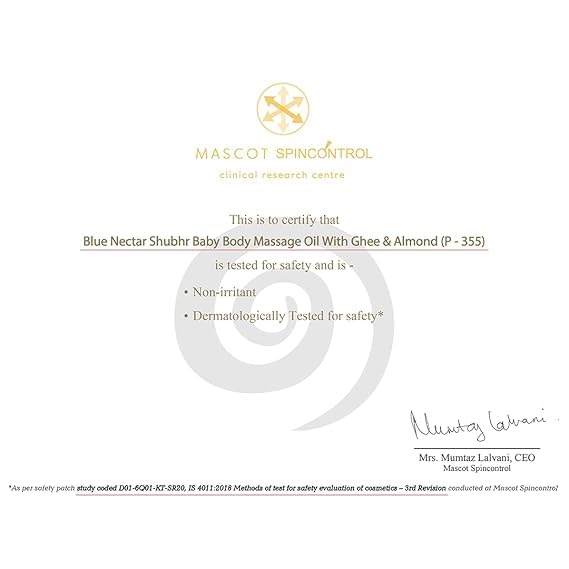 Blue Nectar Ayurveda Gentle Baby Oil for Newborn Skin Care -Moisturizing Baby Massage Oil for Dry Skin Moisturizer |Soothing with 100% Natural Coconut Oil & Organic Ghee (13 Herbs, 6.76 Fl Oz)