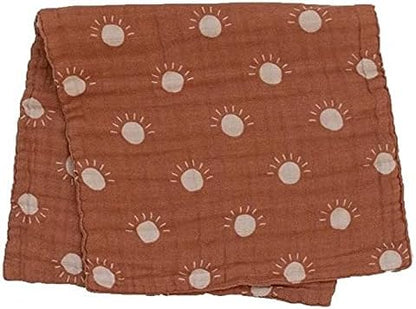 Mebie Baby Burp Cloths, Neutral Print 3-Pack, Muslin Burp Cloth Set for Spit Up, Drool, and More, Boho Burp Cloths for Baby Boy and Girl, Baby Must Haves for Registry