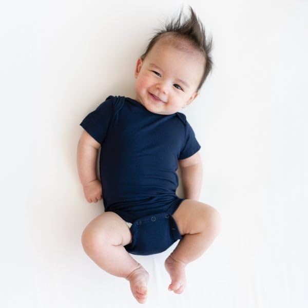 KYTE BABY Short Sleeve Unisex Baby Bodysuits, Rayon Made From Bamboo Material